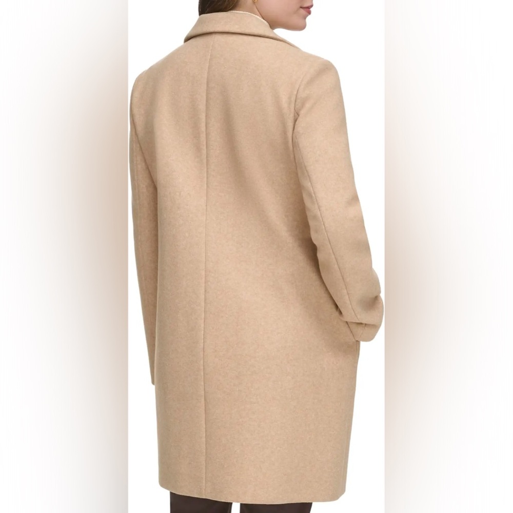 Calvin Klein Coat Camel coat Single Breasted Calvin Klein coat women’s size M - Picture 5 of 16